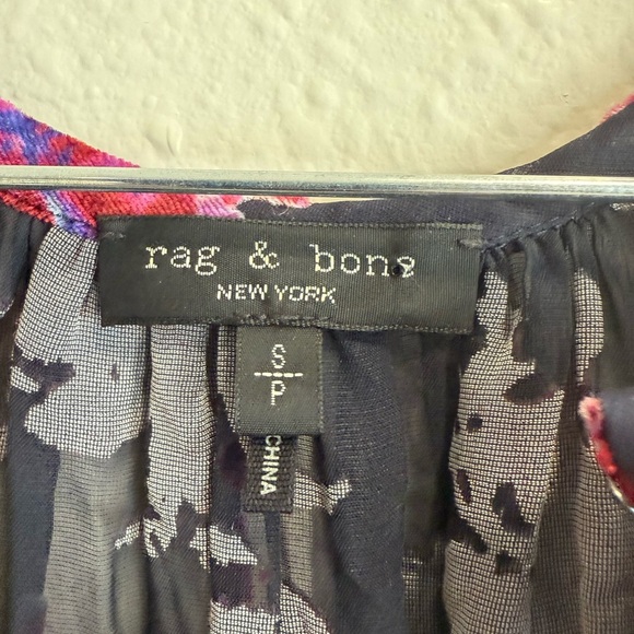Rag & Bone Yuni Burnout Blouse Size Small - Picture 5 of 6